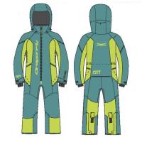 Dragonfly Зимний утепленный комбинезон Gravity Teenager Dark Green - Lime 2025 в Москве