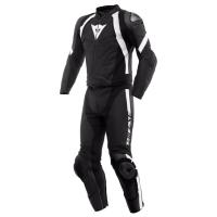 Dainese Комбинезон кожаный Avro 4 Leather 2PCS Suit Black-Matt/Black-Matt/White в Москве