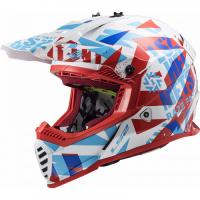 LS2 Шлем MX437 Fast Mini Funky Красно-белый в Москве