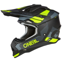 Oneal Шлем кроссовый 2Series Spyde V.23 серый/желтый в Москве