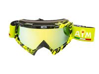 AiM Очки кроссовые (PRO) 157-600 Black-Yellow Glossy в Москве