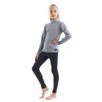 Dragonfly Термобелье Зима высокий ворот FOR TEEN Gray - Black в Москве