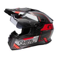 Oneal Шлем кроссовый со стеклом D-SRS Square V24 матовый красный/черный в Москве