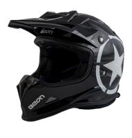 Beon Шлем кроссовый детский MX-17 Kids Cross Matt-Black/White в Москве