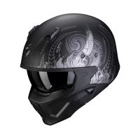 Scorpion Exo Мотошлем Covert-X Tatoo Черный Матовый/Серый Матовый в Москве