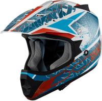 IXS Шлем HX 278 Kid 2.0 Детский бело-сине-оранжевый в Москве
