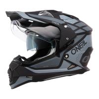 ONEAL Шлем кроссовый со стеклом Sierra R V24, матовый серый/черный в Москве