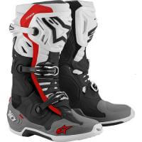 Alpinestars Мотоботы Tech 10 Supervented, черно-бело-серо-красный в Москве