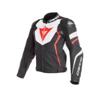 Dainese Куртка кожаная Avro 4 Black-Matt/White/Fluo-Red в Москве