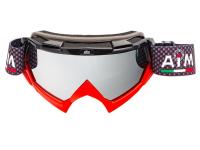 AiM Очки кроссовые (PRO) 157-500 Black-Red Glossy в Москве