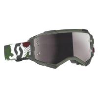 SCOTT Очки кроссовые Fury dark green/white silver chrome works в Москве