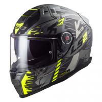 LS2 Мотошлем FF811 Vector II Techbot матовый серо-желтый в Москве