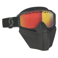 SCOTT Очки Primal Safari Facemask LS Черная Красная Зеркальная Линза в Москве
