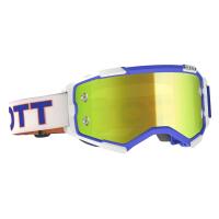 SCOTT Очки кроссовые Fury white/blue yellow chrome works в Москве