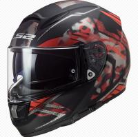 LS2 Мотошлем FF397 Vector FT2 Stencil черно-красный матовый в Москве