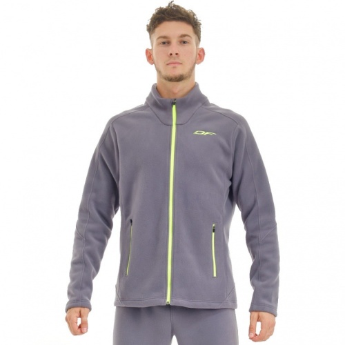 Dragonfly Мужская флисовая кофта Level Gray Lemon  в Москве
