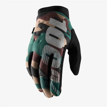 100% Мотоперчатки текстильные Brisker Camo/Black в Москве