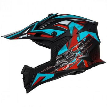 IXS шлем кроссовый iXS363 2.0 черно-бирюзовый в Москве