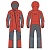 Dragonfly Комбинезон Gravity 2.0 Woman Red - Grey 2025 в Москве